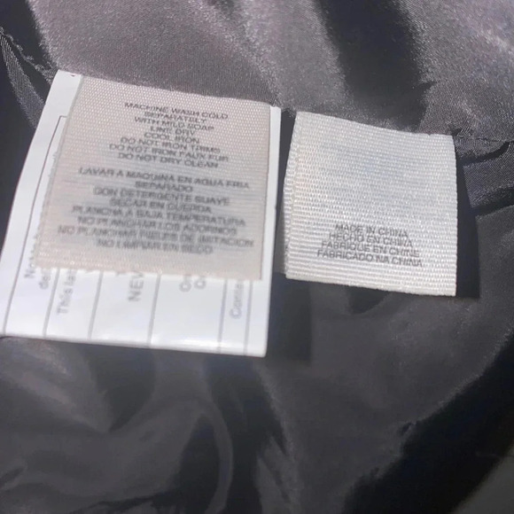 Rachel Roy black puffer faux fur water repellent jacket Sz L - Picture 7 of 10